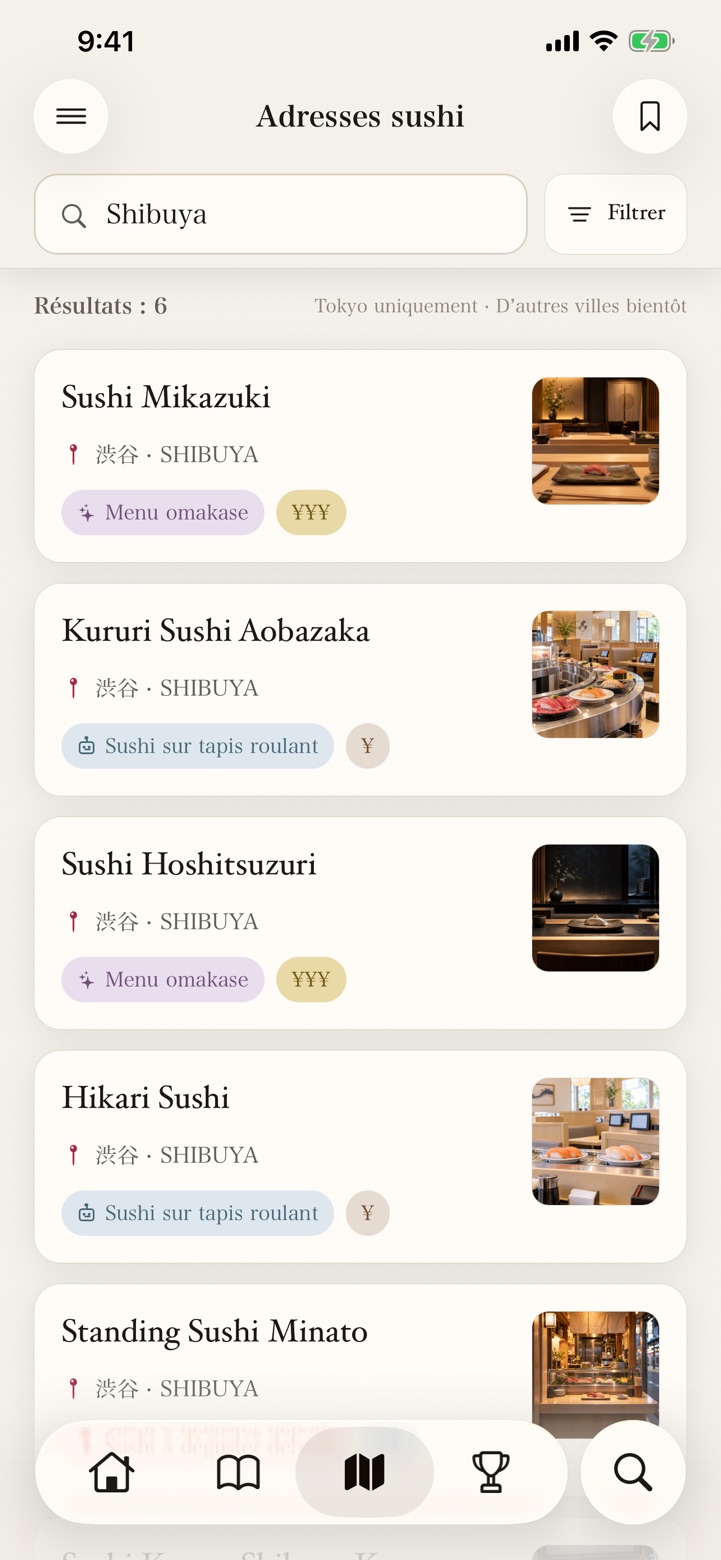 Votre adresse sushi est ici.