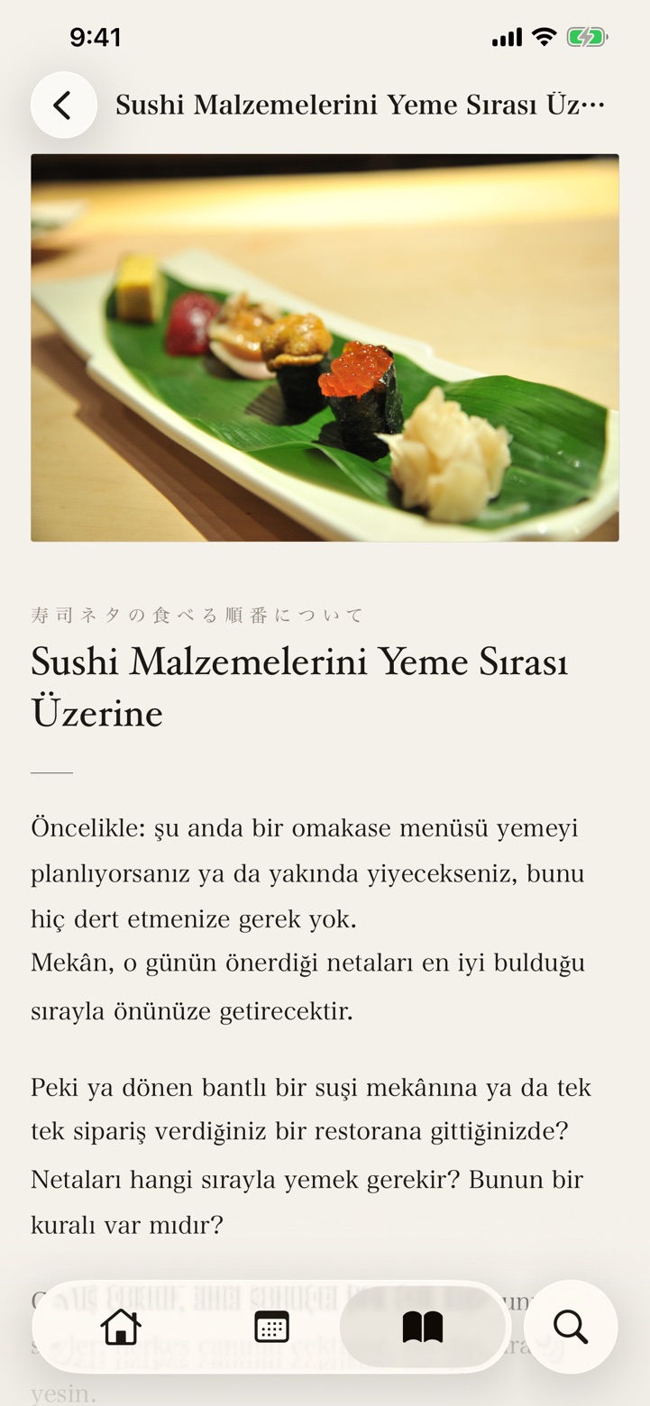 Suşi bilgileri